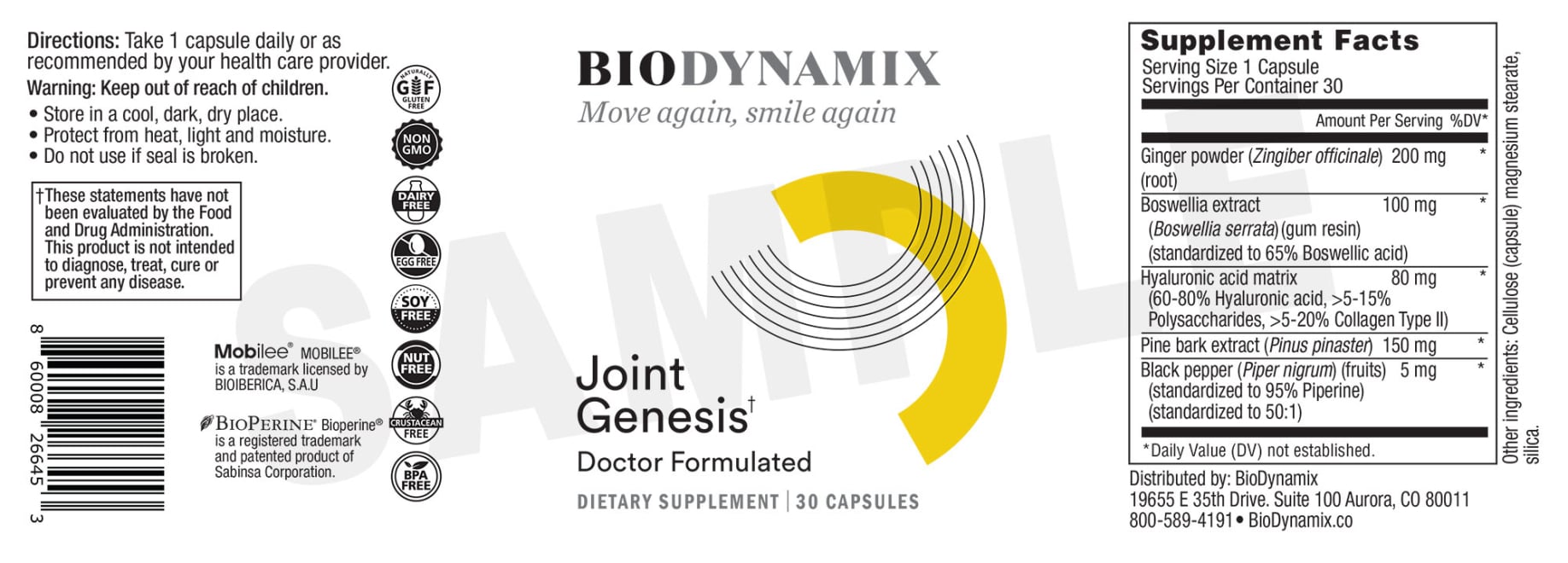 Joint Genesis™ Ingredients